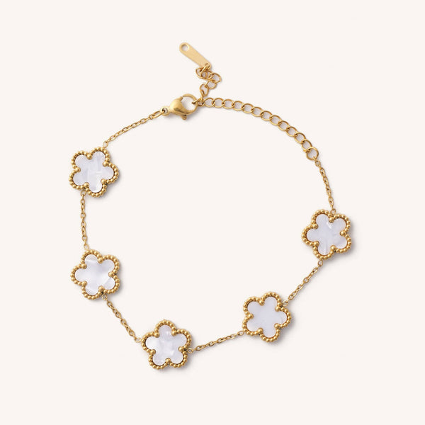 Nikki Smith Designs - White Shell Flora Bracelet