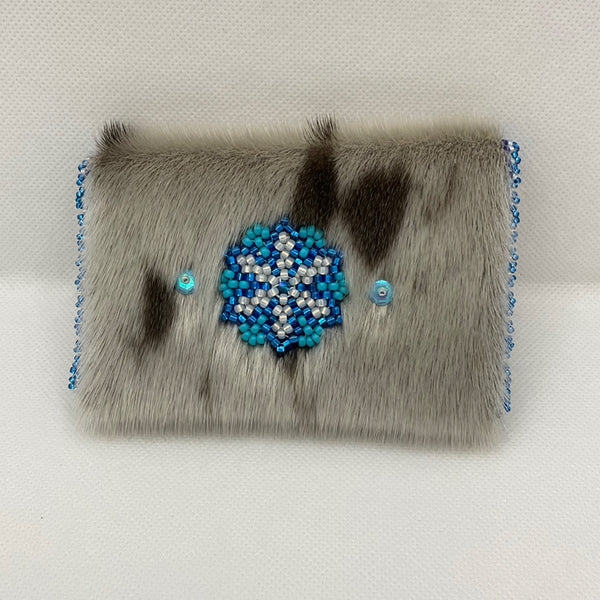 Rhonda Olanna - Sealskin Wallet with applique