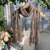 Funkyrel® Atzbranding Limited - Scravii - Embroidered Lace Small Shawl Scarf: KHAKI