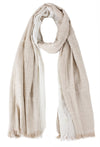 Fennco Styles - Crinkled Ombre Stripe Wrap Scarf: Coral