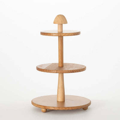 Sullivans Home Decor - 3-TIERED WOODEN TRAY