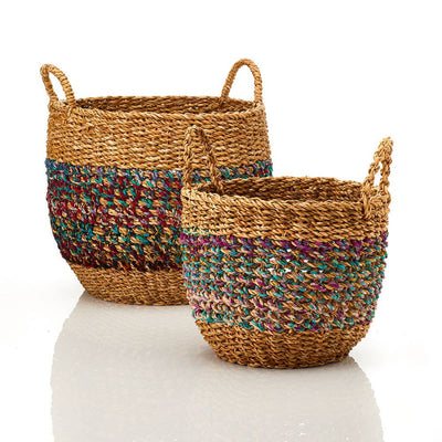 SERRV International - Sari Hogla Baskets - Set of 2