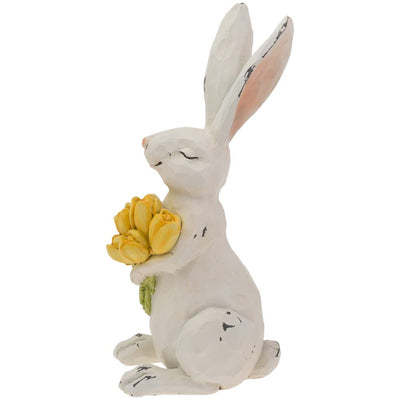 Boston International - 9.5" Noms Bunny With Yellow Tulips Easter