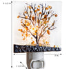 J Devlin Glass Art & Bert Anderson Collection - Tree Fused Fall Night Light J Devlin Ntl 159 Series: Purple