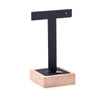 Zakka - Earring T Stand With A Base Leather Velvet Jewelry Display: Black Leather