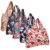 Wrapables.com - Wrapables Large Foldable Tote Nylon Reusable Grocery Bags, 5: Pink & Purple Bouquet