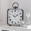 Vagabond Vintage - Black Vintage Style Large Metal Table Clock