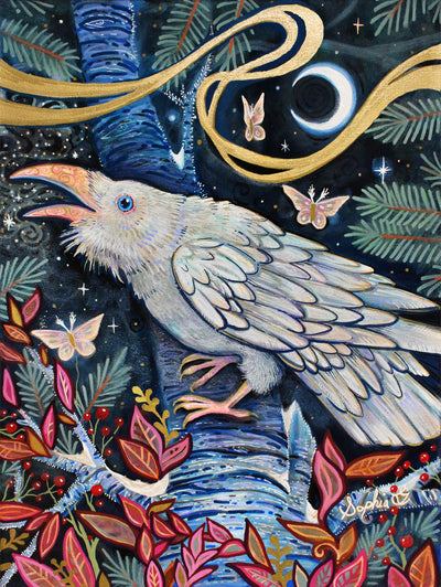Aurora Puzzles - "SNOW RAVEN" 500 Piece Puzzle