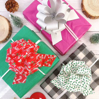 Wrapables.com - Wrapables Large 5" Christmas Pull Bows, Ribbon Bows (16pcs): Christmas Pull Bows
