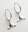 Semaki & Bird - Alaska Whale Tail Hoop Earrings - silver  Natural History