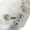 PEACH ACCESSORIES - Elegant Pompom Hat with Sparkling Jewels SD001: Silver