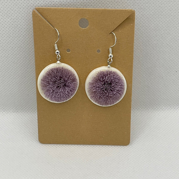Menadelook - Round Caribou Tuff Earrings