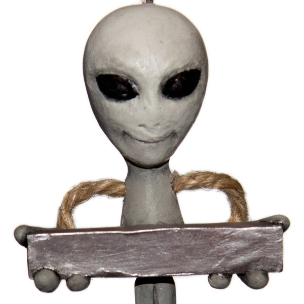J Devlin Glass Art & Bert Anderson Collection - Personalize Alien Ornament by Bert Anderson | Bac 176