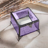 J Devlin Glass Art & Bert Anderson Collection - Mom Gift Stained Glass Jewelry Box By J Devlin Glass Art: Blue