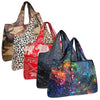 Wrapables.com - Wrapables Large Foldable Tote Nylon Reusable Grocery Bags, 5: Cats, Owls, Pink Animals