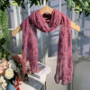 Funkyrel® Atzbranding Limited - Scravii - Embroidered Lace Small Shawl Scarf: COFFEE