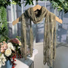 Funkyrel® Atzbranding Limited - Scravii - Embroidered Lace Small Shawl Scarf: KHAKI
