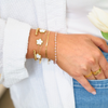Nikki Smith Designs - White Shell Flora Bracelet