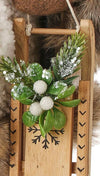 Will's Company - Winter Chalet Woodland Santa with Sled - 20"