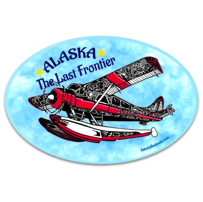 FJ Creations - DHC Beaver Float Plane (North to Alaska) - Vinyl Sticker 5x3.5