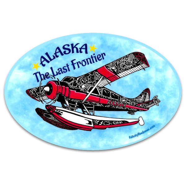 FJ Creations - DHC Beaver Float Plane (North to Alaska) - Vinyl Sticker 5x3.5