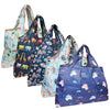 Wrapables.com - Wrapables Large Foldable Tote Nylon Reusable Grocery Bags, 5: Dark Animals