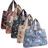 Wrapables.com - Wrapables Large Foldable Tote Nylon Reusable Grocery Bags, 5: Cats, Owls, Pink Animals