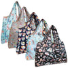 Wrapables.com - Wrapables Large Foldable Tote Nylon Reusable Grocery Bags, 5: Llamas in Springtime