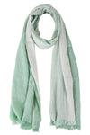 Fennco Styles - Crinkled Ombre Stripe Wrap Scarf: Beige