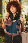 Market of Stars - Flight of Fancy Floral Scarf with Hummingbirds Print