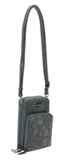 Liz Soto Handbags - Gina compact cross body: Cross body, Aqua