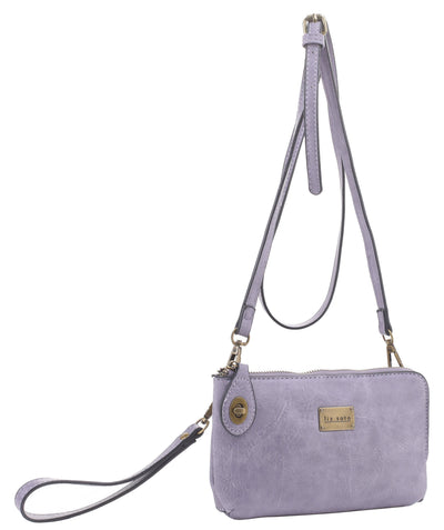 Liz Soto Handbags - Tina cross-body, wallet, cell phone and wristlet: Cross body, Almond