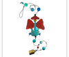 Whimsies - Mushroom wind chime hippie garden nana bell lawn porch