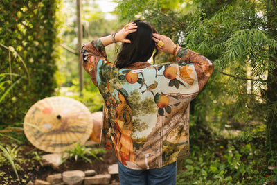 Market of Stars - Secret Garden Pixie Duster Cropped Kimono w/ Swan