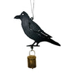 Whimsies - Crow wind chime raven bell Garden recycling cute metal gifts