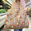 Wrapables.com - Wrapables Large Foldable Tote Nylon Reusable Grocery Bags, 5: Pink & Purple Bouquet
