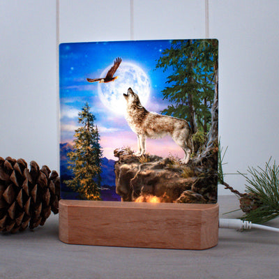 Glow Decor - Wolf Moon LED Nightlight