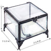J Devlin Glass Art & Bert Anderson Collection - Mom Gift Stained Glass Jewelry Box By J Devlin Glass Art: Blue