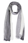 Fennco Styles - Crinkled Ombre Stripe Wrap Scarf: Beige