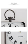 Vagabond Vintage - Black Vintage Style Large Metal Table Clock