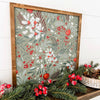 WillowBee Signs & Designs - Christmas Winter Berry Layering Sign: Green Background, 18x18 Inches