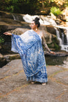 Market of Stars - Let The Light In Bohemian Scarf w/ Blue Delft Toile Print