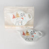 Forpost Trade Inc - Porcelain Tea Bag Holder, Set of 2