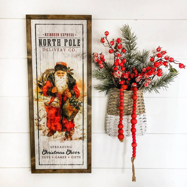 WillowBee Signs & Designs - Santa North Pole Co. Sign