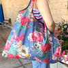 Wrapables.com - Wrapables Large Foldable Tote Nylon Reusable Grocery Bags, 5: Pink & Purple Bouquet