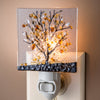 J Devlin Glass Art & Bert Anderson Collection - Tree Fused Fall Night Light J Devlin Ntl 159 Series: Purple