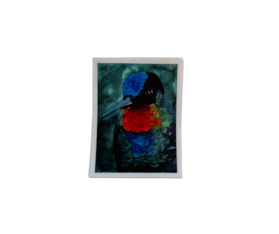Fiery-Throated Hummingbird (2.5X2in.)