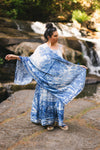 Market of Stars - Let The Light In Bohemian Scarf w/ Blue Delft Toile Print