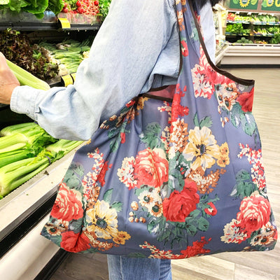 Wrapables.com - Wrapables Large Foldable Tote Nylon Reusable Grocery Bags, 5: Dark Animals