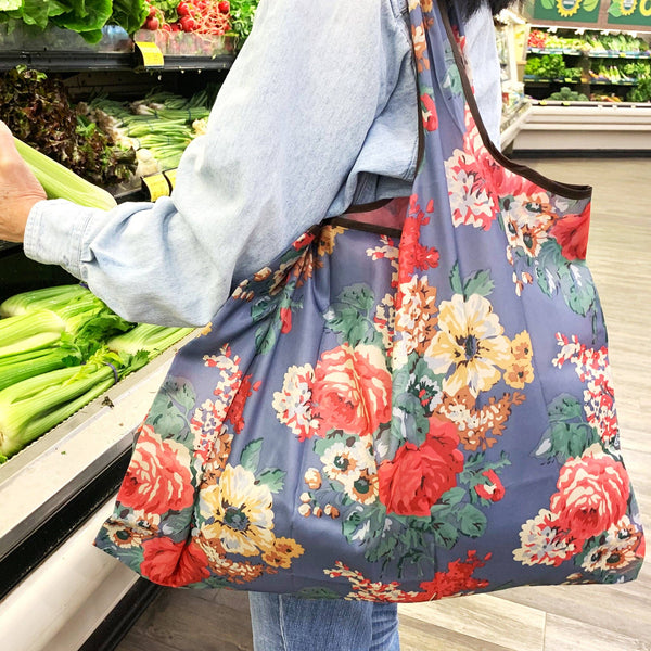 Wrapables.com - Wrapables Large Foldable Tote Nylon Reusable Grocery Bags, 5: Dark Animals